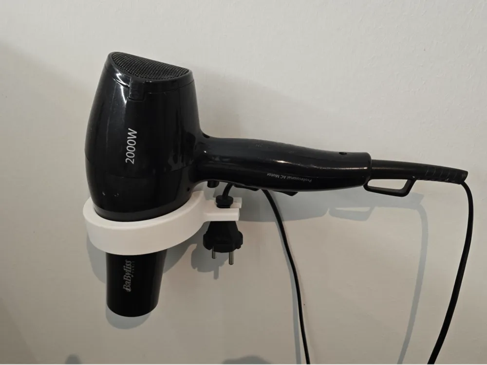 Suporte de Parede para Secador de Cabelo (Universal)